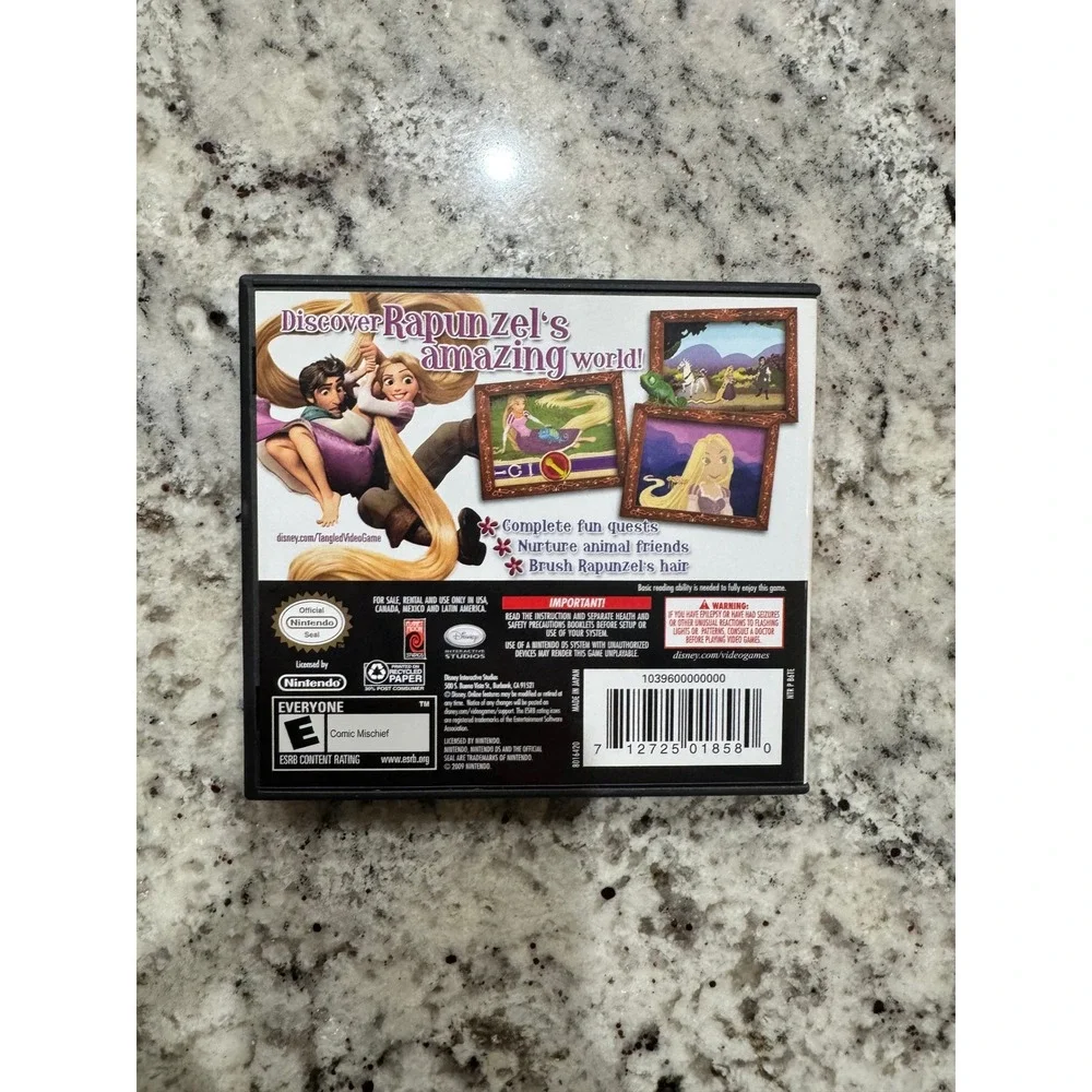 Disney Tangled Nintendo DS Game CIB Rapunzel Flynn Rider NTR-BATE-USA Tested‎